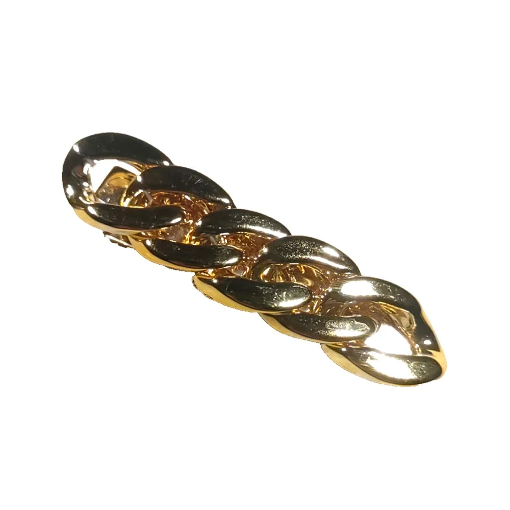 Hair Clip Gold Braid Rope Metal Classic Design
